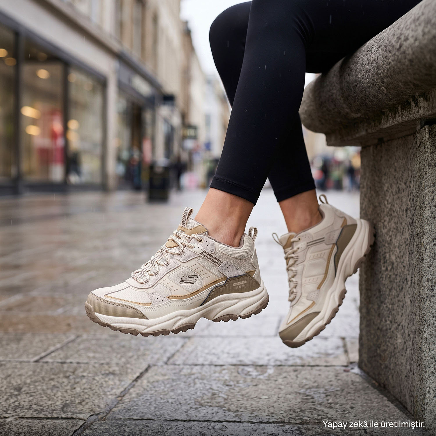 Skechers Hillcrest Kadın Siyah Outdoor Ayakkabı 149821 BKMT